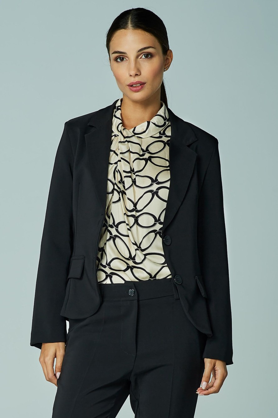 Completi Blue Sand | Blazer A Due Bottoni In Cady Stretch