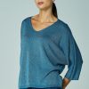 Maglieria Blue Sand | Maglia Scollo A V Con Filo Lurex